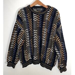 Vintage Baracuta by Tundra Sweater - Men's size L‎ - Made in Canada - 3D Knit